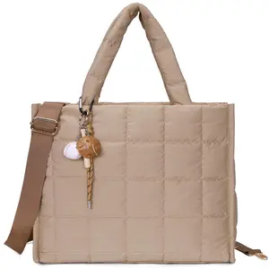 Nerlion Quilted Puffer Tote Bag for Women Spring Grow Up,TikTokShopfalldealsforyou,Large Puffy Shoulder Bag for Work Lightweight Diaper Handbag for Travel and Work Personalized Gifts with Supplier Warranty