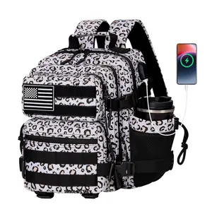 15L Mini Tactical Backpack Small Tactical Backpack for Women, Military Backpack for Gym, Hiking, Daily (White Leopard-15L)