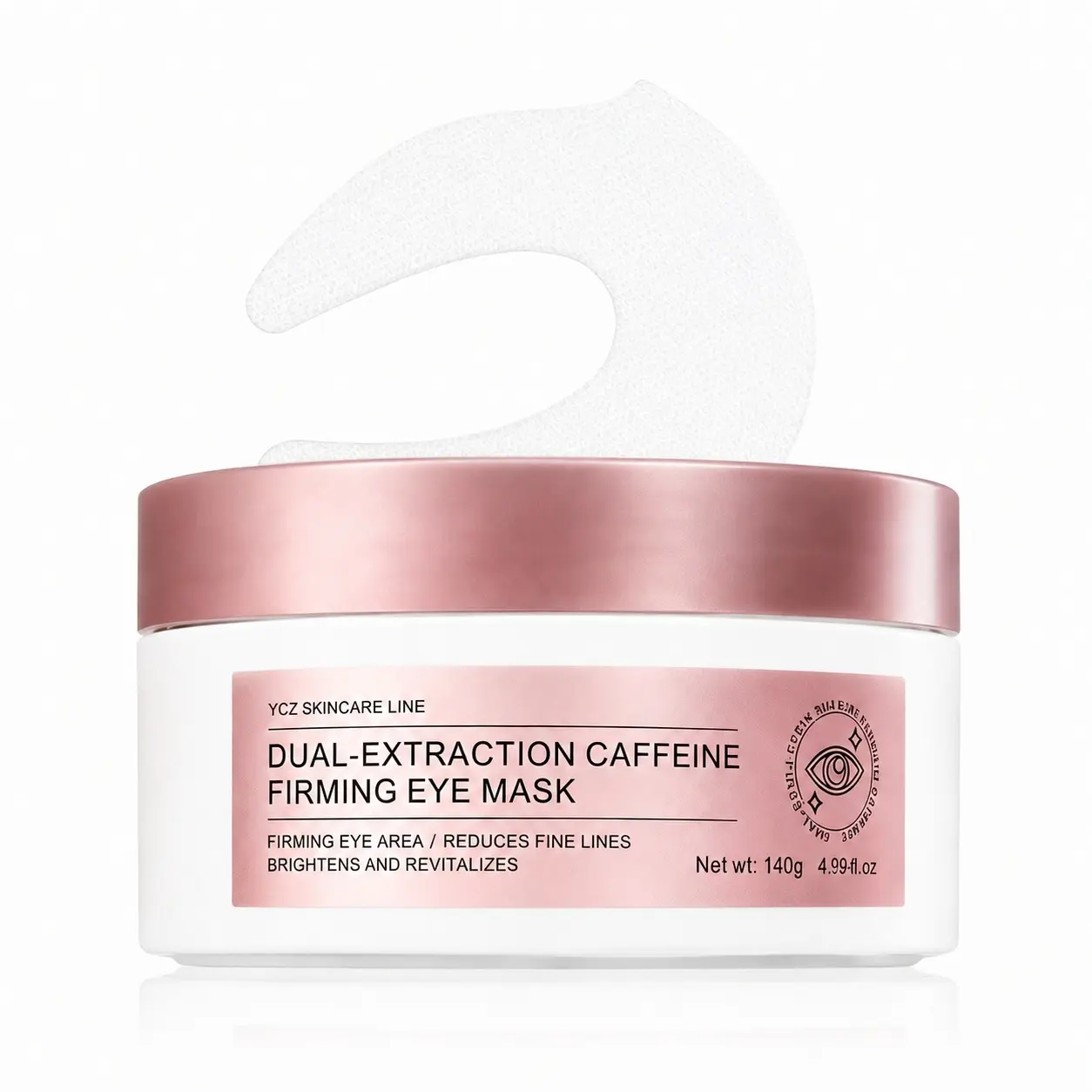 YCZ Caffeine Collagen Firming Eye Mask (60 Pieces) - Beauty Products with Natural Effective Ingredients, Glyceryl Caprylate, 24hr Moisturizing Treatments for Puffiness, Dark Circles Treatment, Fine Lines, Smoother Brighter Under-Eye Skin, Erythritol, Skin