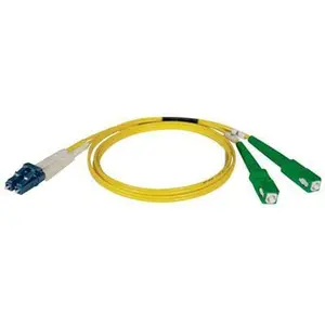 Tripp Lite N366-01M-AP 1M Duplex LC to SC/APC Fiber Cable, Network Connector, Essential Tech Accessory