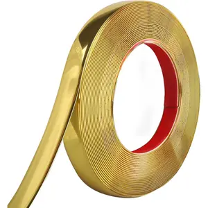 Peel and Stick Molding Trim  Mirror Tape Border Flexible Wall Trim Molding Self Adhesive for  Decoration Wall Protection(9.8 Ft)