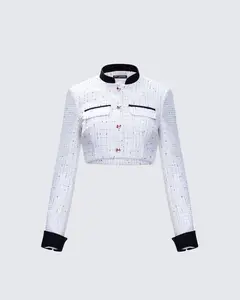 Pippa Ivory Tweed Cropped Jacket