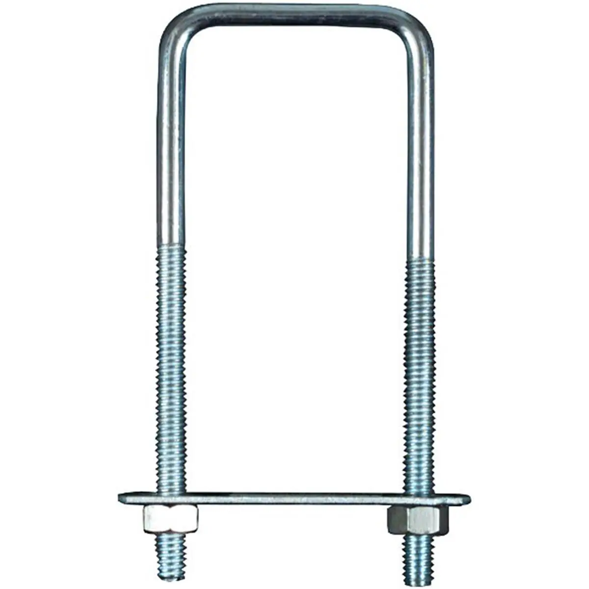 212 MAIN Zinc Plated Square U-Bolt with Hex Nuts, 0.375 x 4 x 7 in, Corrosion-Resistant, Threaded Ends, Sailing Hardware, Metal, Home, Farm, Bolts, Commercial, Sailing Gear, Inches