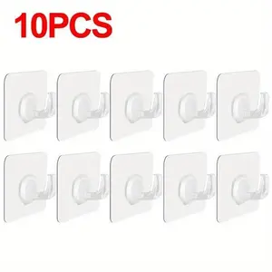 Wall hooks - Self-adhesive, suitable for use in kitchens, bathrooms and for hanging clothes, suitable for bathrobes, wall-mounted, Towel Hook