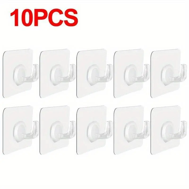 Wall hooks - Self-adhesive, suitable for use in kitchens, bathrooms and for hanging clothes, suitable for bathrobes, wall-mounted, Towel Hook