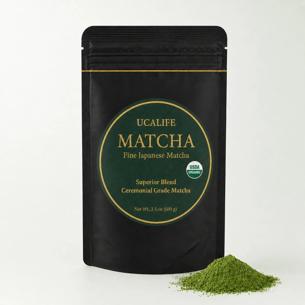 Organic Ceremonial First Spring Blend – First Harvest Ceremonial Grade Matcha Green Tea Powder , Rich Flavo, Crafted For Matcha Straight Tea (100g / 3.5oz)