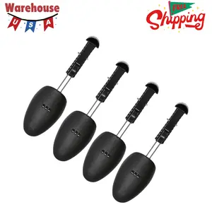2 Pairs Plastic Shoe Tree Stretcher Shaper for Men (Black)
