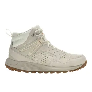 Merrell Womens Wildwood Mid Perforated Lace Up Hiking Hiking Casual Boots Ankle Low Heel 1-2" - Grey