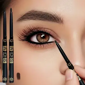 2pcs Waterproof Sweatproof Eyeliner Pen Set, Longwear Eye Liner, Long-Lasting Smudge Proof Formula, Easy Glide Texture, Bold Color, Natural Look