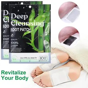 Deep Cleansing Foot Pads Foot Care With 50 Patches,Natural Aloes,Sea salt,Tourmaline,Herbal Foot Detox Patches For Foot Care,Adhesive Sheets, lmprove Sleep Quality,Relieve Fatigue and Exhaustion,Cleanse the Body & Mind,Bamboo Detox