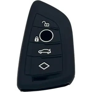 Key Fob Cover for X3 X5: 4 Buttons Silicone Remote Case Protector Fit for BMW 2 5 6 7 Series X1 X2 X3 X5 X6 X7 NBGIDGNG1 2014 2015 2016 2017 2018 2019 2020 2021 2022 2023 (Black2)
