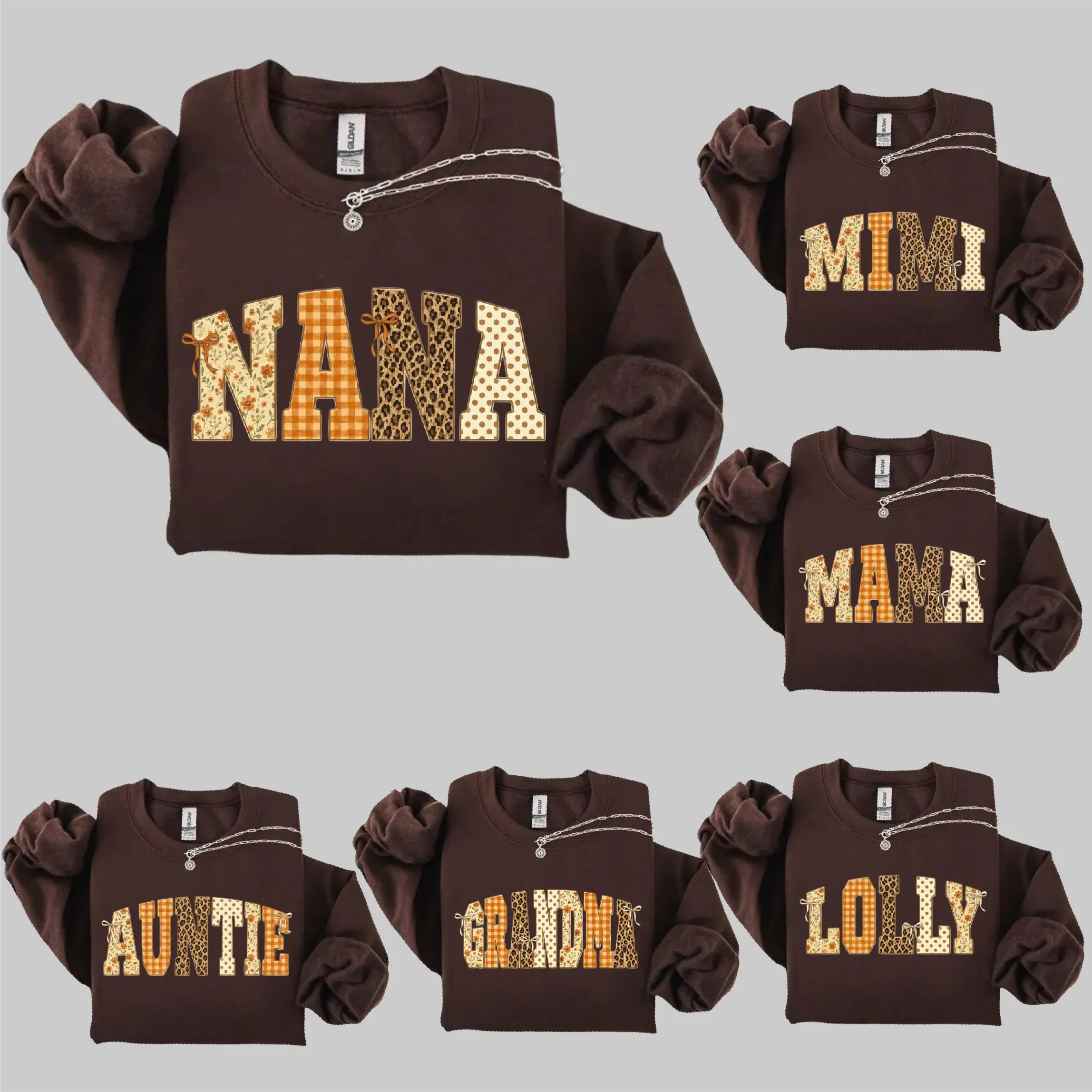 Personalized Halloween Mama Sweatshirt, Custom Name Mom Shirt, Vintage Fall Halloween Sweatshirt, Patchwork Gingham Mama Shirt, Grandma Nana Mimi Auntie Lolly Shirt, Halloween Gift
