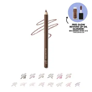 e.l.f. Cream Glide Lip Liner, Smooth Hydrating Semi-Matte Finish 0.002mL