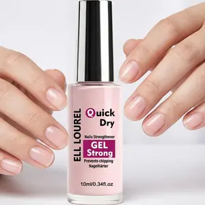ELL LOUREL GEL Strong Quick Dry Nail Strengthener, 10ml Nail Hardener & Chip-Resistant Nail Treatment, Infused with Strengthening Formula to Prevent Chipping, Strengthens Brittle, Thin & Damaged Nails, Delivers Long-Lasting Gel-Like High Gloss Finish