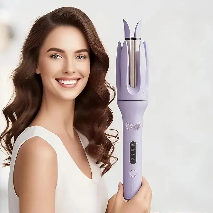 Automatic Hair Curler, Hair Automatic Curling Iron with 4 Temperatures, 2-Way Rotation, Anti-Tangle, Anti-Scald,  Hair Styling Tools for Home, AutomaticShut-Off,Valentines Gift, Anniversary Birthday Gifts for Women
