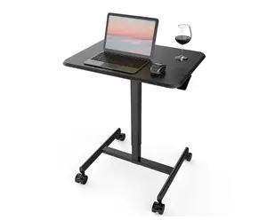 EDX Small Standing Desk with Mobile Portable Rolling Wheels, Height Adjustable desk for Home Office
