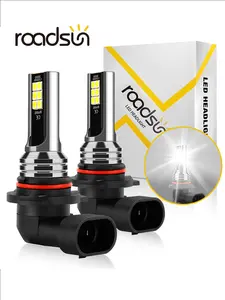2-Pack Roadsun 9005 Hb3 9006 Hb4 H11 5202 LED Fog Light Bulbs, 6000k, 800% Brightness, Easy Plug and Play Installation, Auxiliary Lights, Car Light