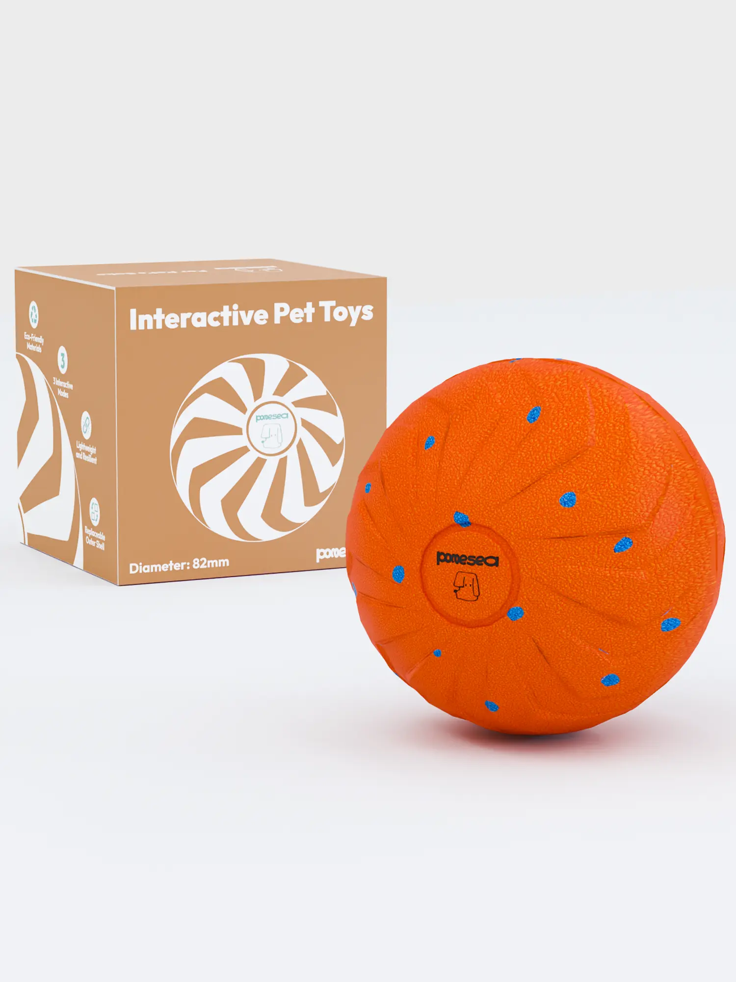 Automatic Rolling Dog Ball Toy with Motion Sensor – Self-Moving, Bouncing, and Rotating Pet Toy that Reacts to Touch, Made of Soft yet Tough E-TPU, Waterproof and Safe, Perfect to Reduce Boredom and Separation Anxiety