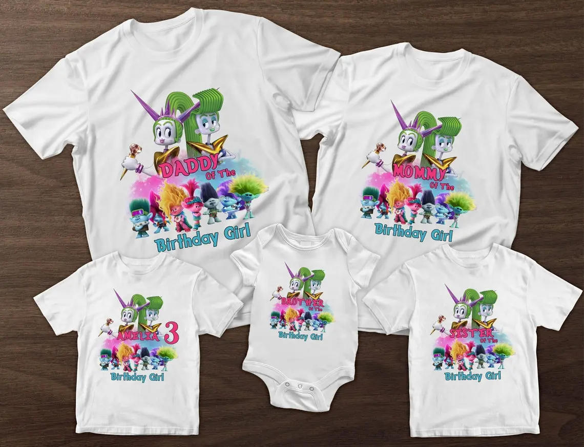 Velvet and Veneer Trolls Band Together Birthday Shirt, Trolls Family Birthday Shirt, Trolls Birthday Shirt, Queen Poppy Shirt, Trolls Band Movie, trolls poppy, Trolls friends shirt, Queen Poppy Shirt, Velvet and Veneer, Velvet Shirt, Veneer Birthday