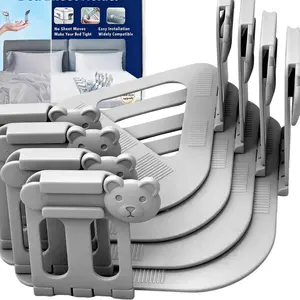 New style bear-shaped corner fasteners for bed, 4 pieces in a set. Bed sheet fixers, corner fasteners for bed sheets. Keep the bed sheet taut. Anti-slip fixing straps prevent the sheet from sliding off. Anti-slip clips. Easy to install and beautiful.