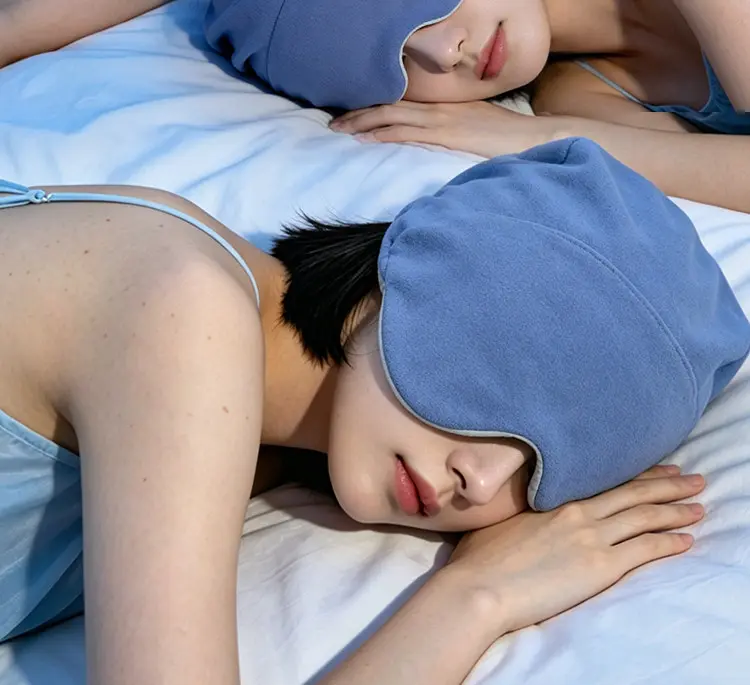 Mellow Sleep Strapless 360° Wraparound Weighted Eye Mask - Deep Pressure Relaxation, Soft Light Blocking for Better Sleep, Travel & Naps