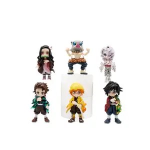 Demon Slayer Chibi Clay Figure Collection - Nezuko Kamado, Tanjiro, Zenitsu, Boar Inosuke & Kyojuro Rengoku excellent choice gift festive home collectible toy mini gnome craft decor doll halloween