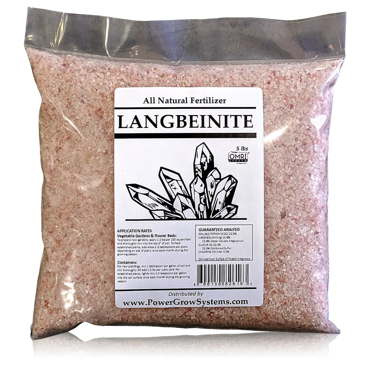 PowerGrow Systems Langbeinite (K-MAG) All Natural Fertilizer - Sulfate of Potash Magnesia 0-0-22