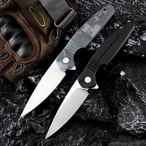 Portable Camo/Black Folding Knife for Hiking，Tactical EDC Folding Pocket Knife, Ultimate Outdoor Survival Tool for Camping Hiking