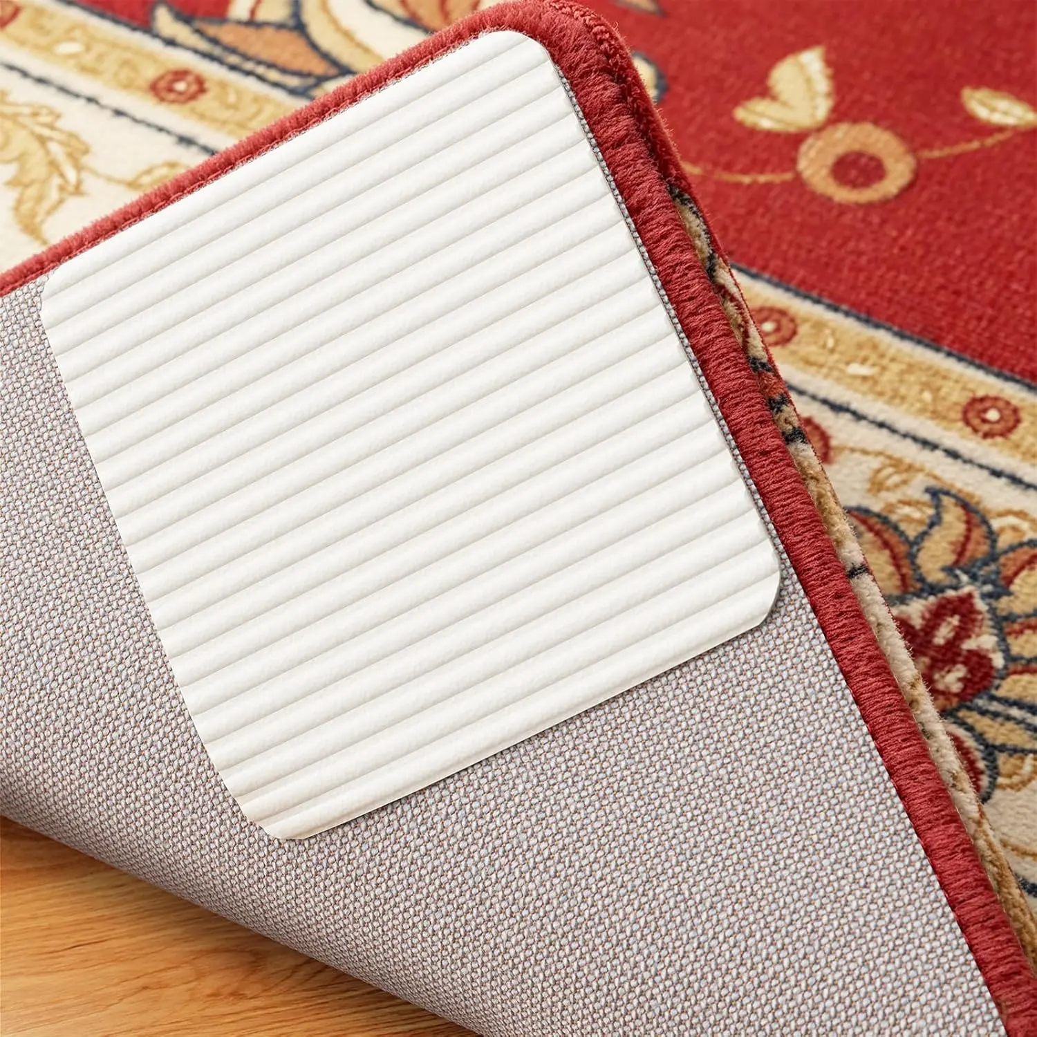 Home Techpro Vacuum Tech Rug Pad Gripper for Hardwood Floors No Damage, New Materials to Non Slip Rug Pads, Under Rug Carpet Tape : Keep Your Rug in Place & Make Corner Flat