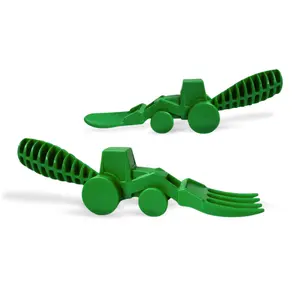 Made in USA Tractor Utensils Set - Fork and Spoon with Easy Grip Handles - Constructive Eating - Kitchenware - Kitchen Utensils Cutlery Lightweight