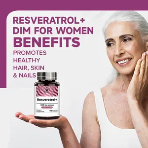 Resveratrol +DIM Tablets - Just for Women! 500 mg of resveratrol for every stage of life, specifically designed to support women's health.
