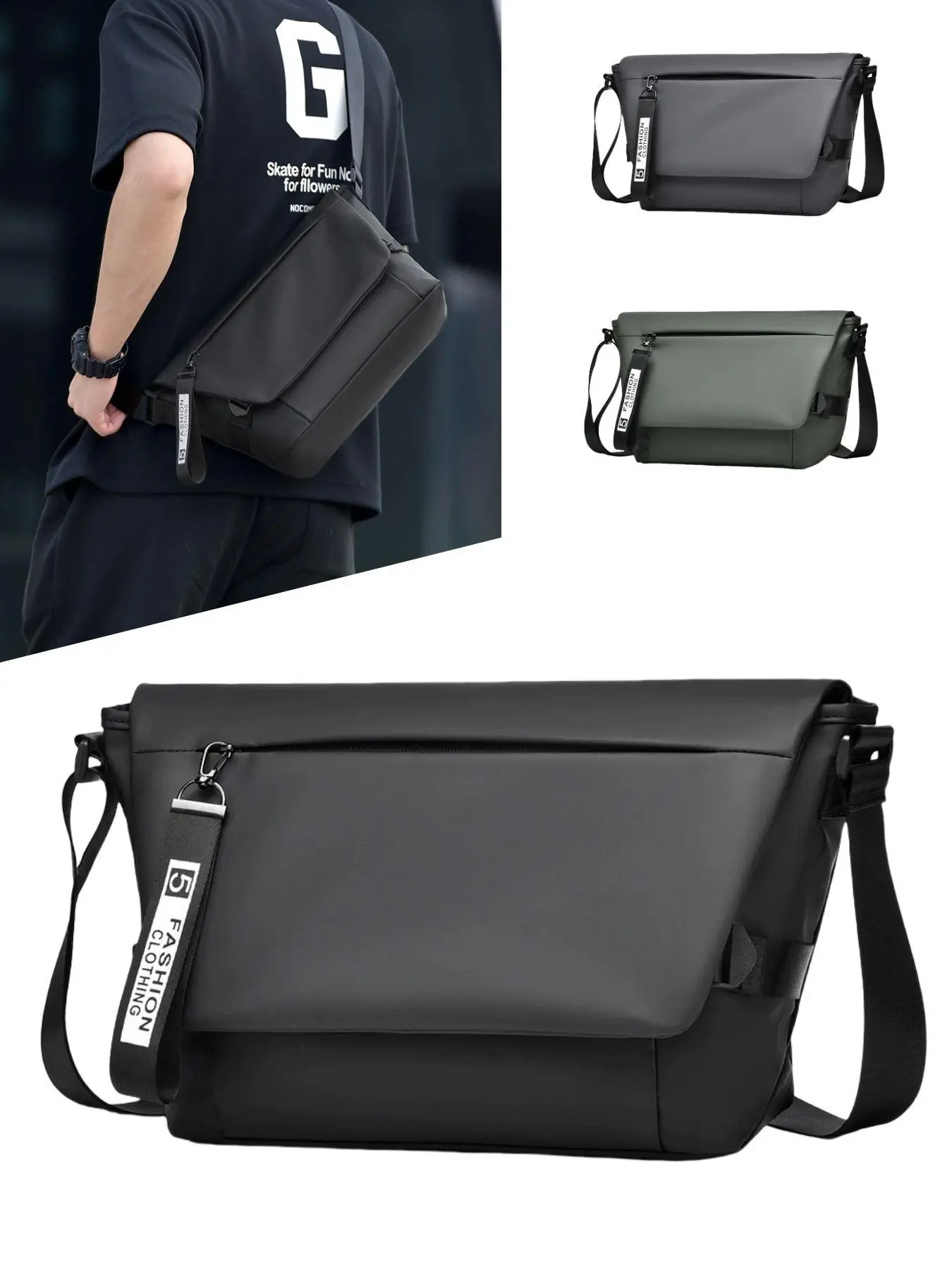 Men's Waterproof Shoulder Bag, Stylish Crossbody Messenger Bag, Casual Crossbody Bags, Durable Fabric, Perfect for Daily Use & Travel