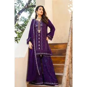 Purple Pakistani  Style Gharara