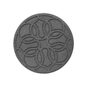 TierraVerde 4 Pack 18" x 18" Pendant Round Decorative Stepping Stones, Grey