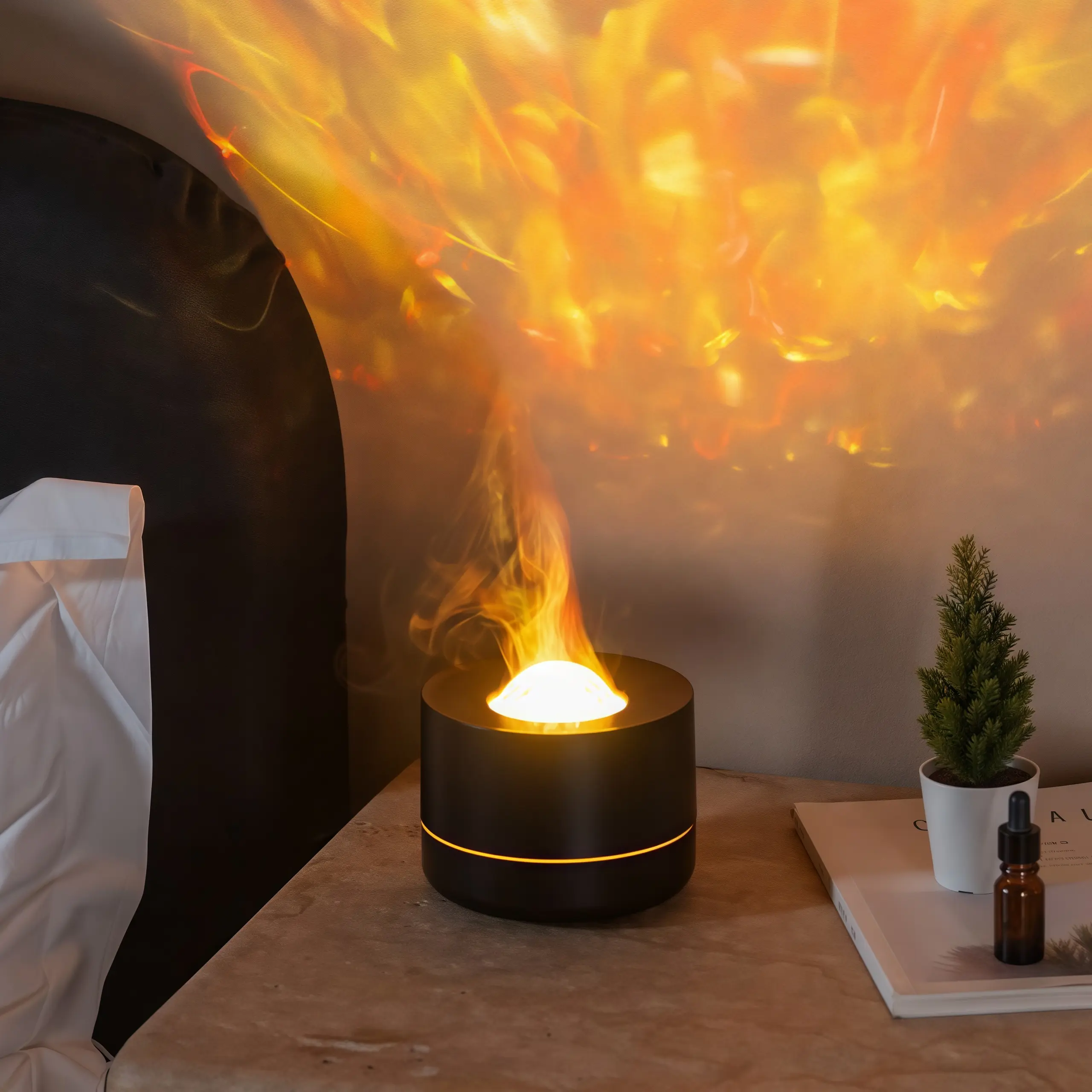 2026 Upgraded Ocean Wave Humidifier Lamp - Calming LED Night Light Aurora Projector Cool Mist Diffuser, Home Decor, Bedroom Items, Dorm Room Inspo, Cool Stuff for Your Bedroom, Light Up Your Space, Graduation Gift for Girlfriend