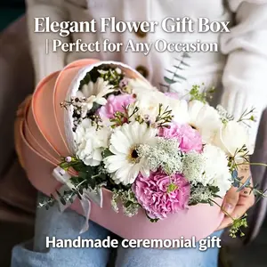 Floral Box Netting Fresh Flower Handbag Gift Basket, Decorative Perfect for Weddings Parties Home Decor, Ideal Easter Present for Him Her