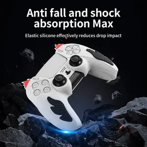 Summervibes Devil Style Silicone Protective Cover Skin for PS5 Controller, Shockproof Anti-Slip Anti-Scratch Soft Grip Shell Protector Case, Ergonomic Full Protection for PlayStation 5 Game Controller