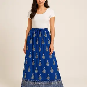 Jaipuri Cotton Long Skirt/ boho gypsy skirt Womenswear