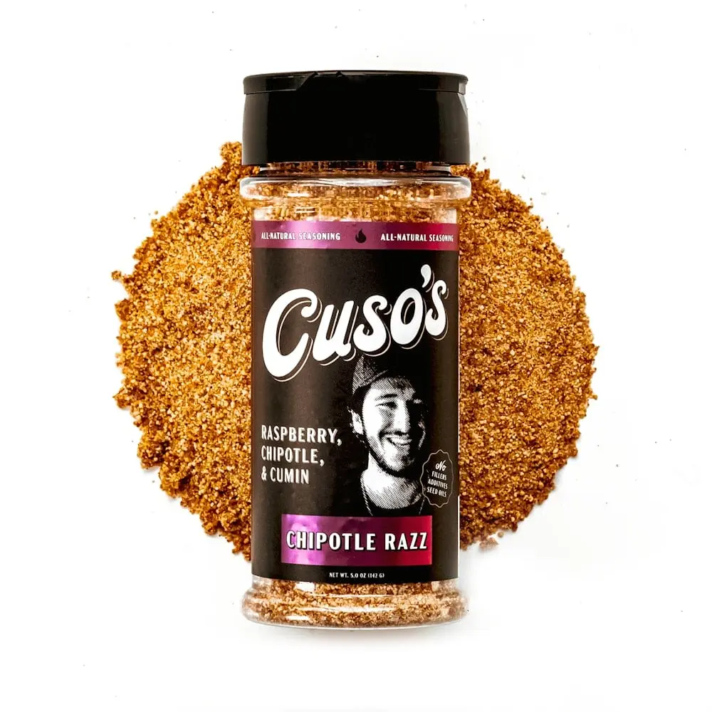 Cuso’s Chipotle Razz Seasoning – Sweet Heat Chipotle & Raspberry Grilling Blend Savory Chicken Flavor Spicy