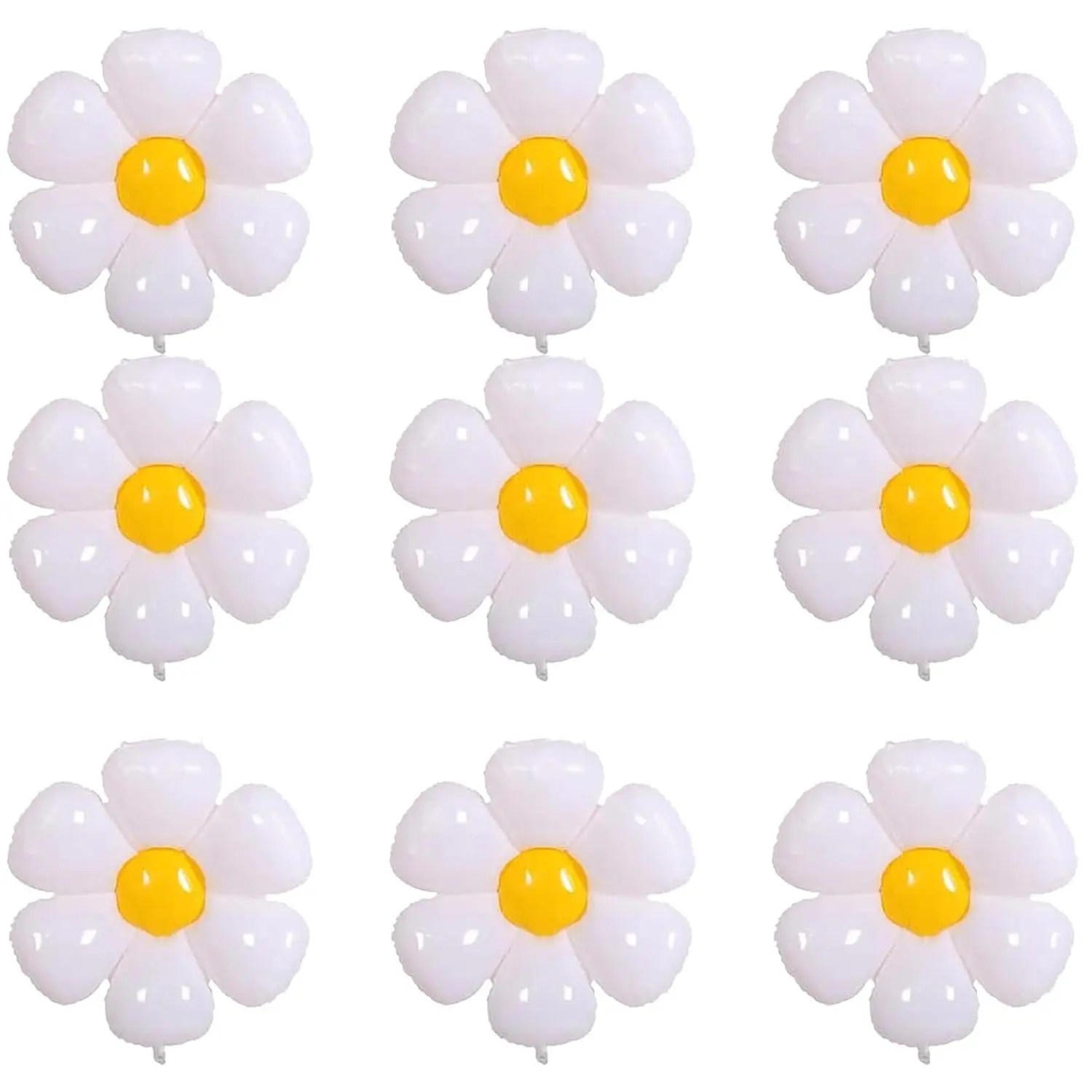 10 Pcs Daisy Balloons Daisy Party Decorations Groovy Flower Daisy Party Decorations Retro Hippie Boho Girl Party Decor Foil Balloons
