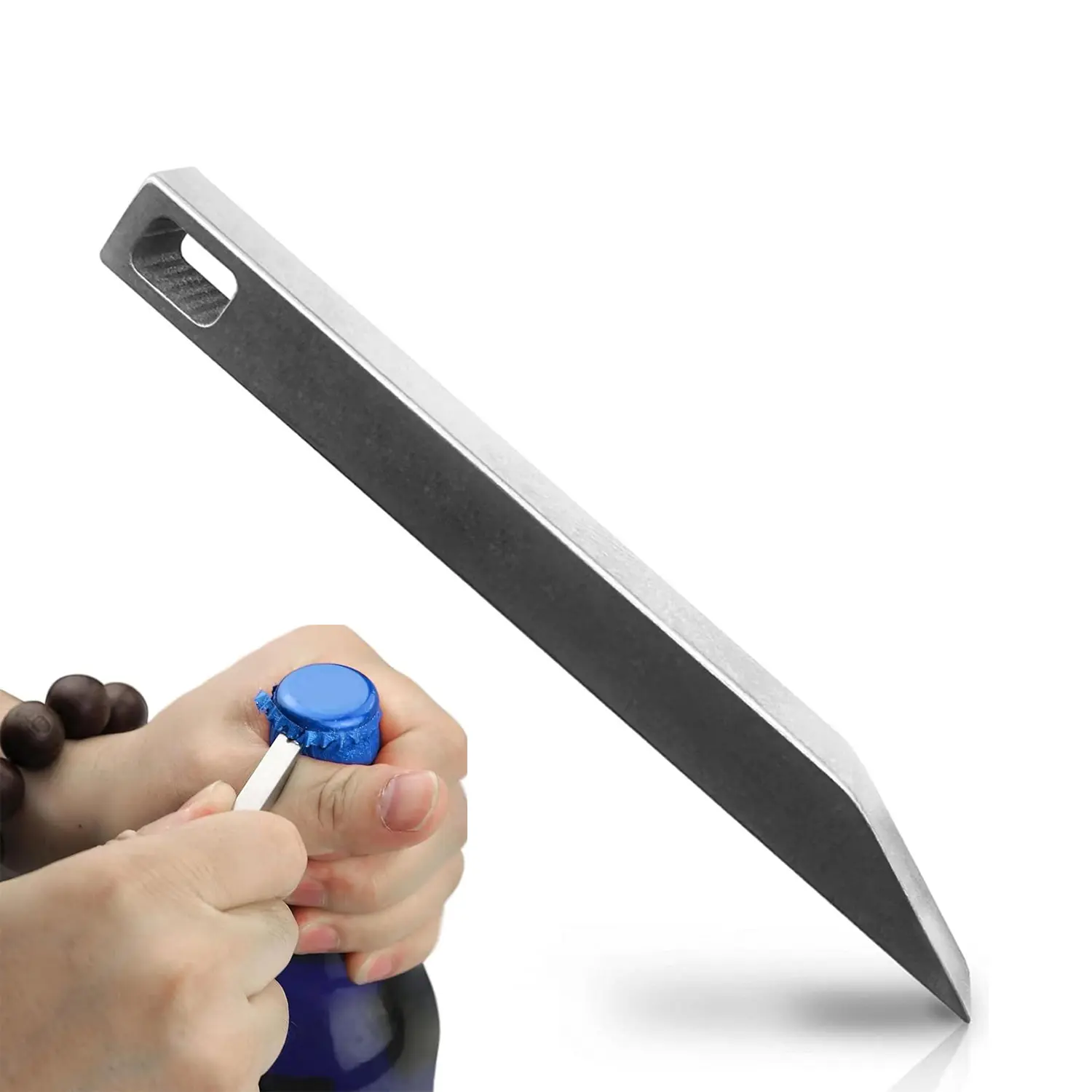 VAYWET Sturdy Compact Keychain Pry Bar Tool (No Ring) - Heavy-Duty Everyday Carry EDC Mini Stainless Steel Multitool by Gear Spool for Bottle Opening, Household, Outdoor Use, Tools And Gadgets, Multipurpose Tool Multitools & Accessories