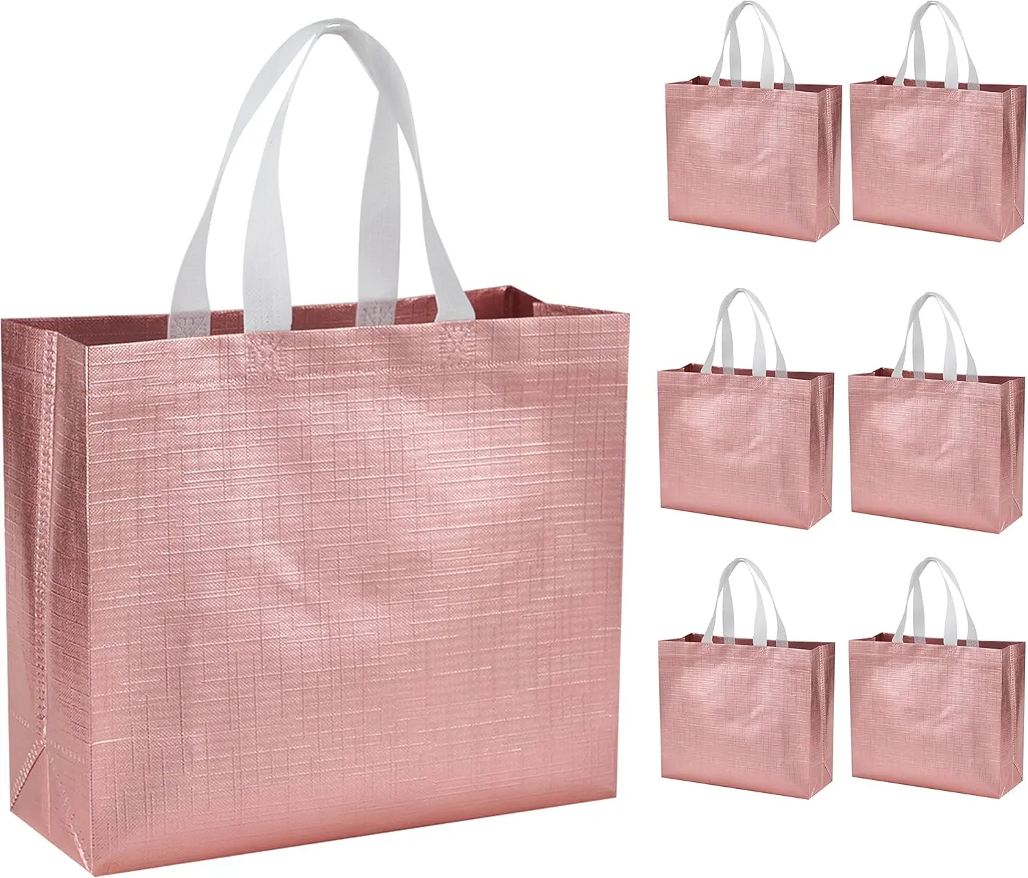 6 Pcs Reusable Large Gift Bags with Handles for Party Wedding