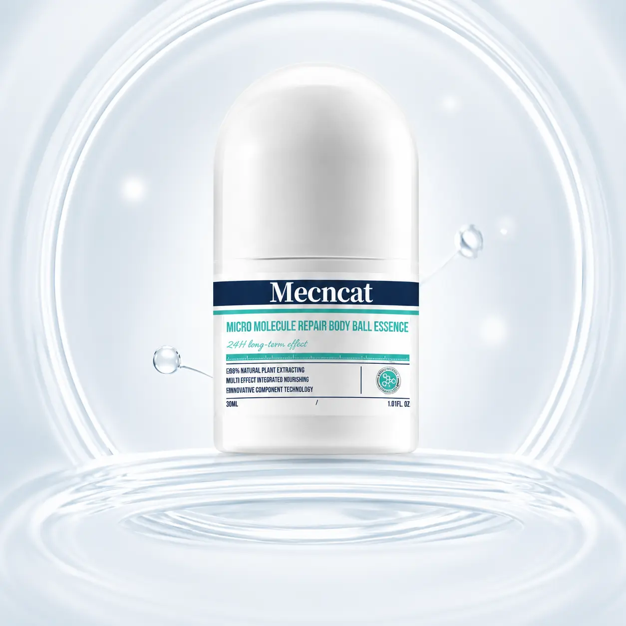 Mecncat Multi-Effect Strengthening Rollerball Micro-Molecular Serum - Botanical Extract-Infused Skincare Serum for Daily Skin Care