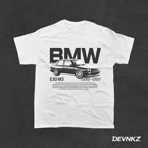 BMW E30 M3 Graphic T-Shirt, 90's Car Shirt