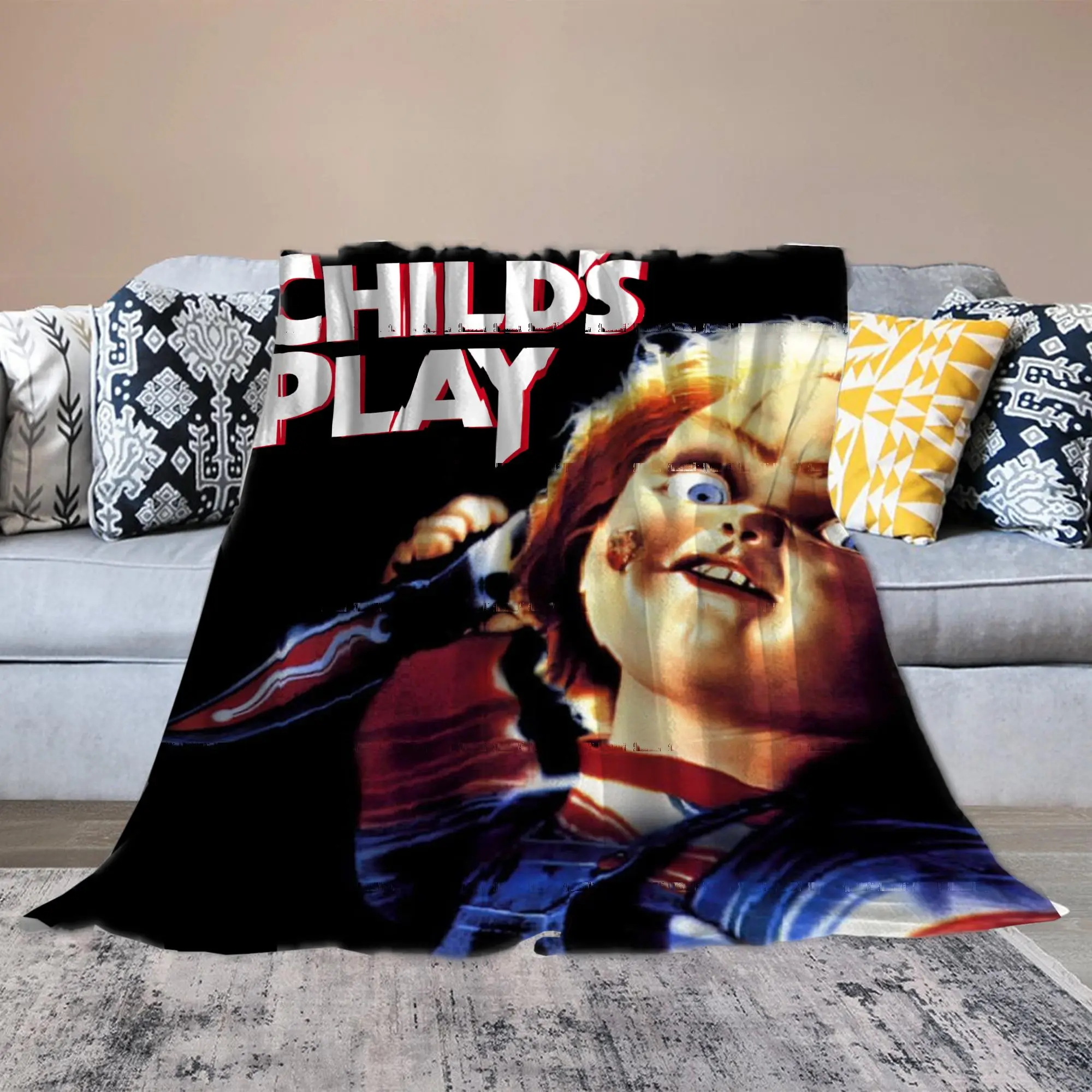 Chucky Ultra Soft Flannel Fleece Blanket | Cozy Lightweight Throw Blanket for Couch, Sofa, Bed & Travel a-200