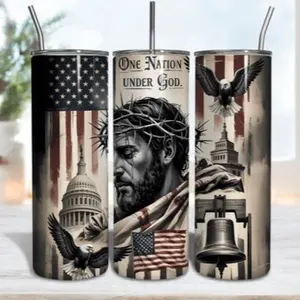 One nation under God | 20oz Skinny sublimation tumbler transfer print out (TRANSFER ONLY, NOT A FINISHED TUMBLER)
