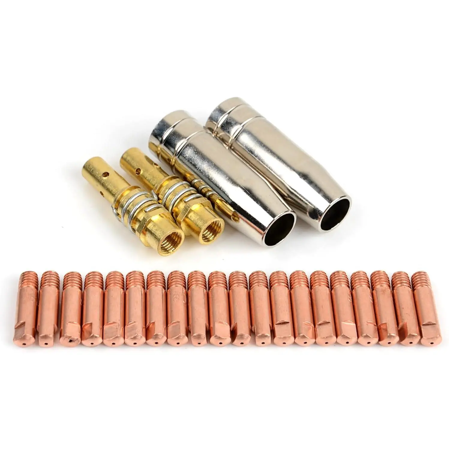 24 count Mig Welding Nozzle Welder  Nozzles Consumables  Tip Holder Contact Tips Gas nozzle Set 15AK MB15 Mig  Nozzle