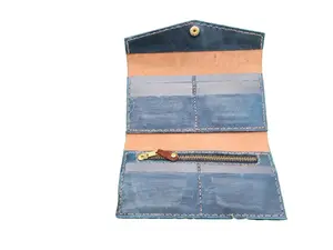 Handmade Leather Wallet– Customizable Genuine Wallet – Unique Personalized Gift for Her