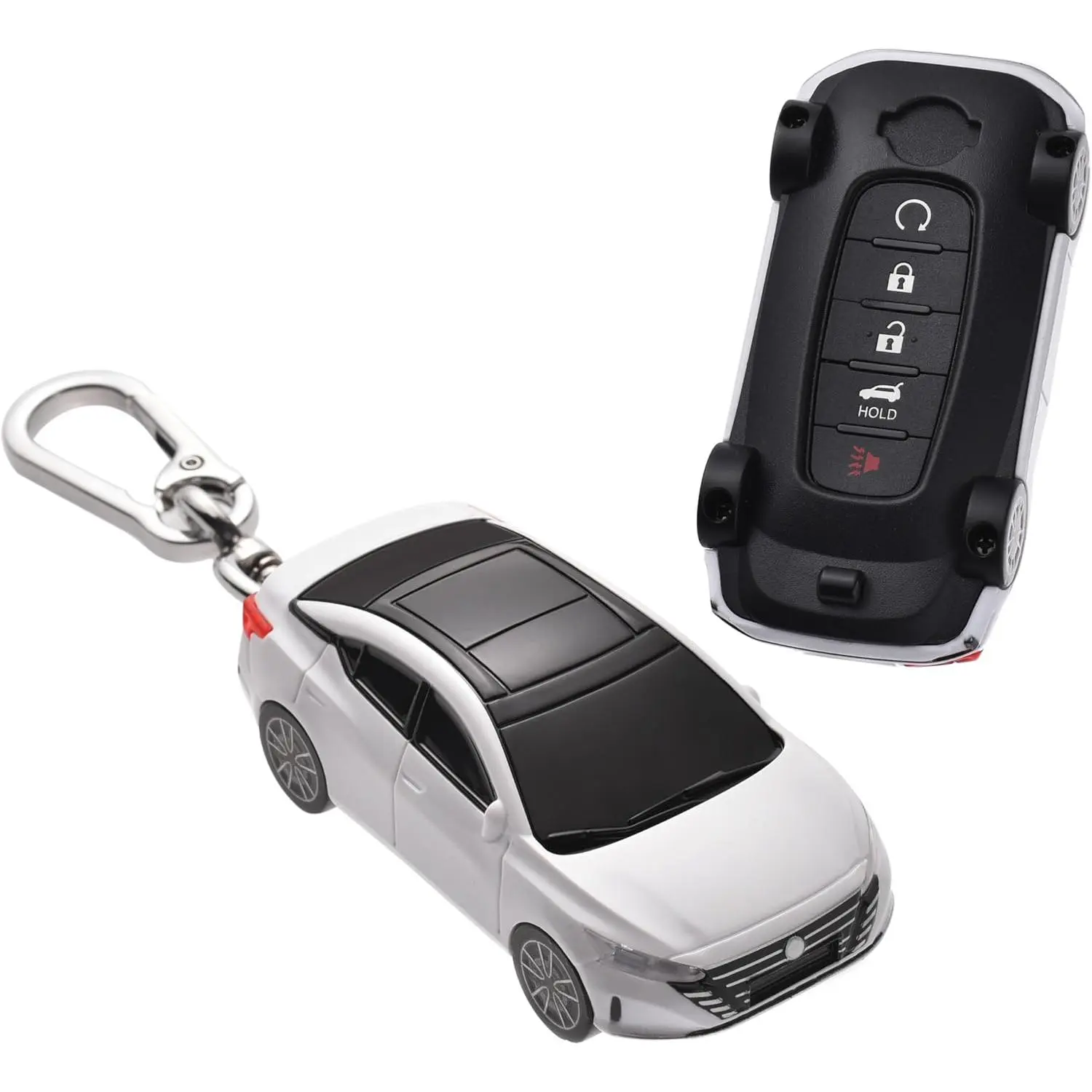 for Nissan 2023 2024 Rogue Pathfinder SL Platinum Key Fob Cover, compatible with 3/4/5 Buttons Remote Key - White, Car Key Protector, Key Fob Shell