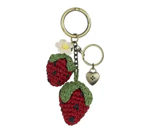 Patricia Nash Raffia Strawberry Bag Charm